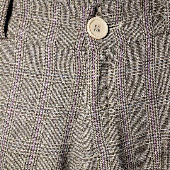 Vintage Y2K plaid capri trousers cuffed twill low rise preppy‎ paris hilton twee - Picture 5 of 13